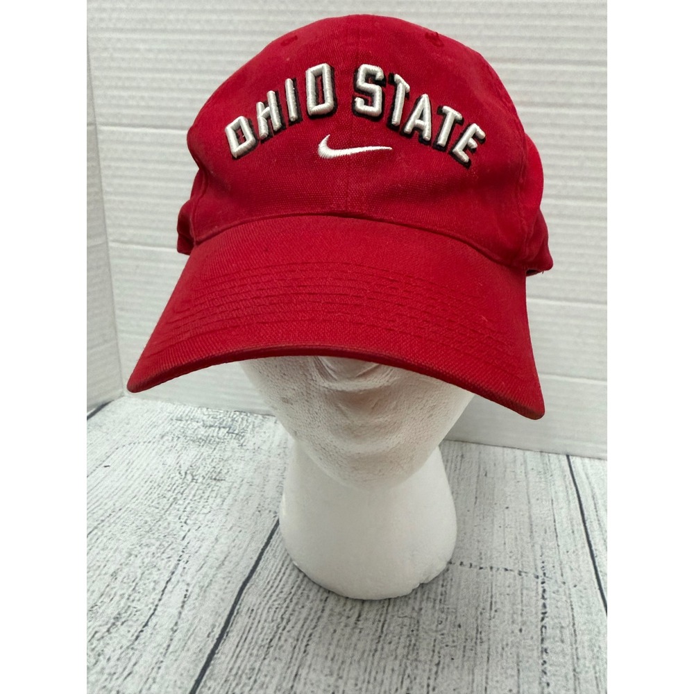Nike Team Ohio State Buckeyes Hat Red Stretch Fit Cap FA02 DDA Universal Fit